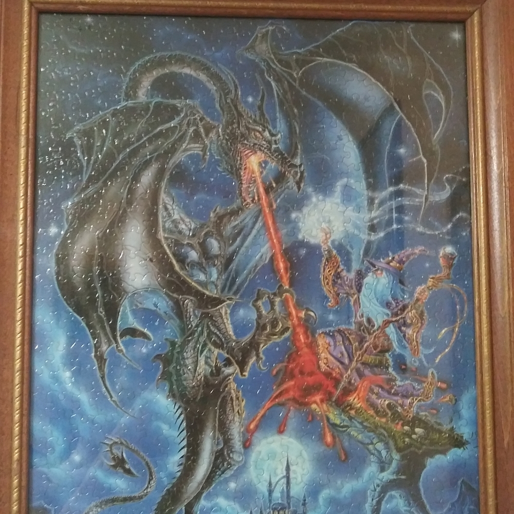 Framed glow in the dark puzzle.
